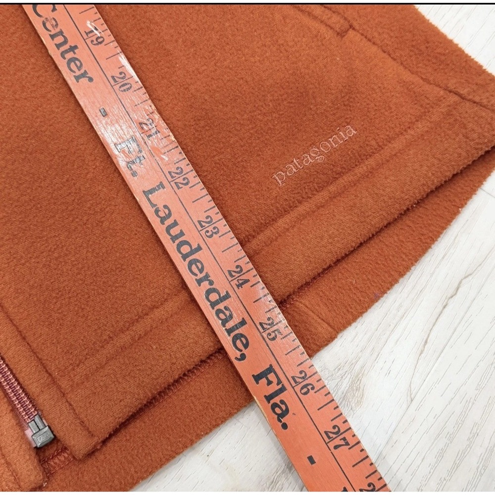 Patagonia Synchilla Jacket Womens Large Orange Fleece Full Zip Outdoor Hiking - Picture 4 of 9